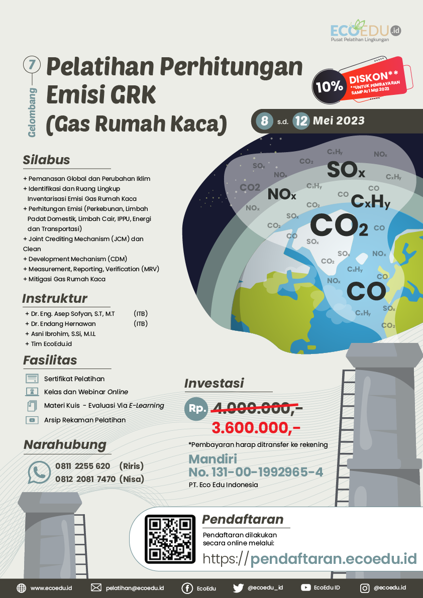 Pelatihan Perhitungan Emisi GRK (Gas Rumah Kaca) Gelombang 10 - EcoEdu.id