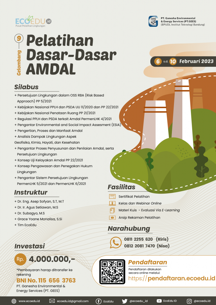 Pelatihan Dasar-Dasar Amdal Gelombang 9 - EcoEdu.id